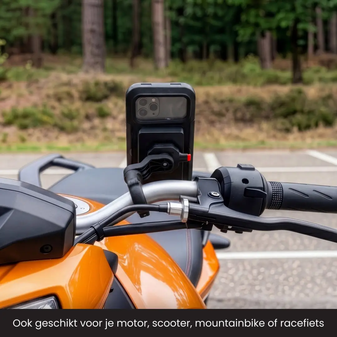 R2B Telefoonhouder Fiets Powerbank 5000mAh - Zwart