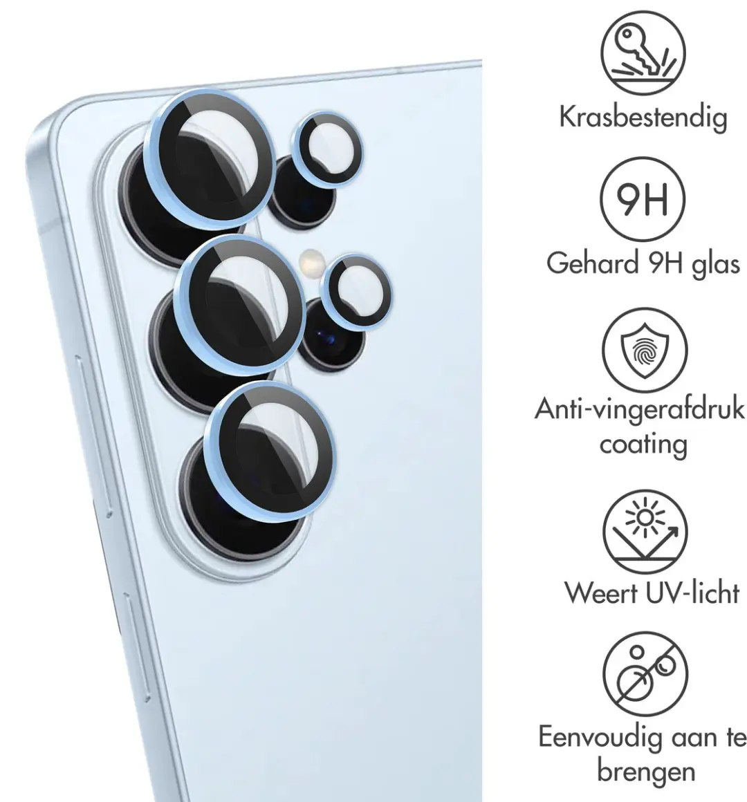 imoshiion Camera Lens Protector - Samsung Galaxy S26 Ultra - 2 Stuks - Sky Blue