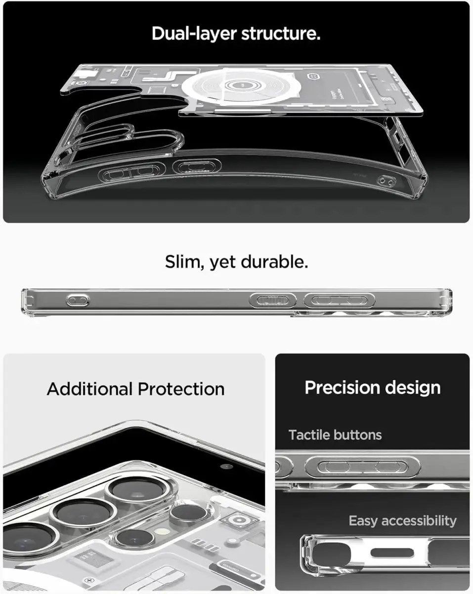 Spigen Ultra Hybrid MagFit Hoesje S25 Ultra - Wit - MagSafe
