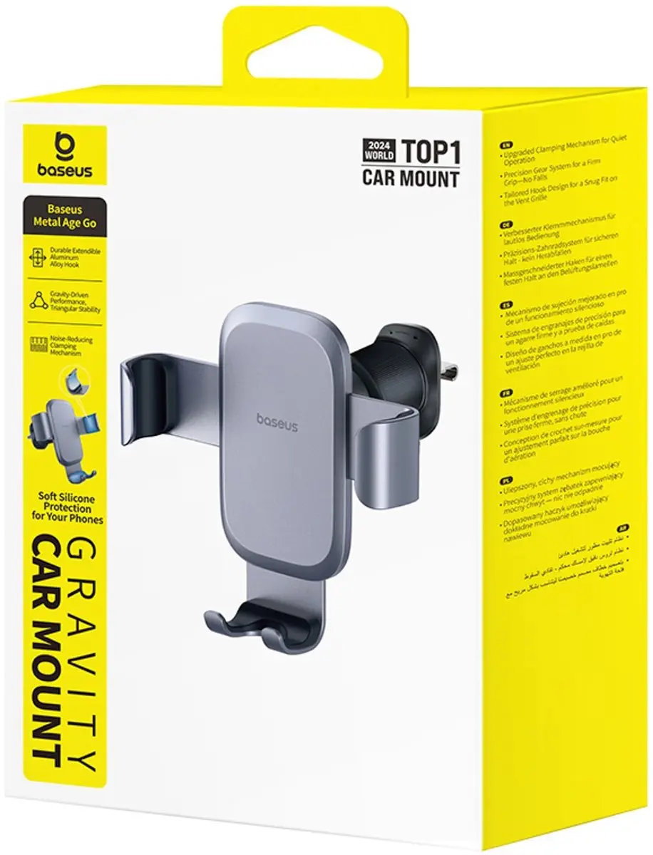 Baseus Metal Age Go Autohouder - 6.5 Inch - Szary