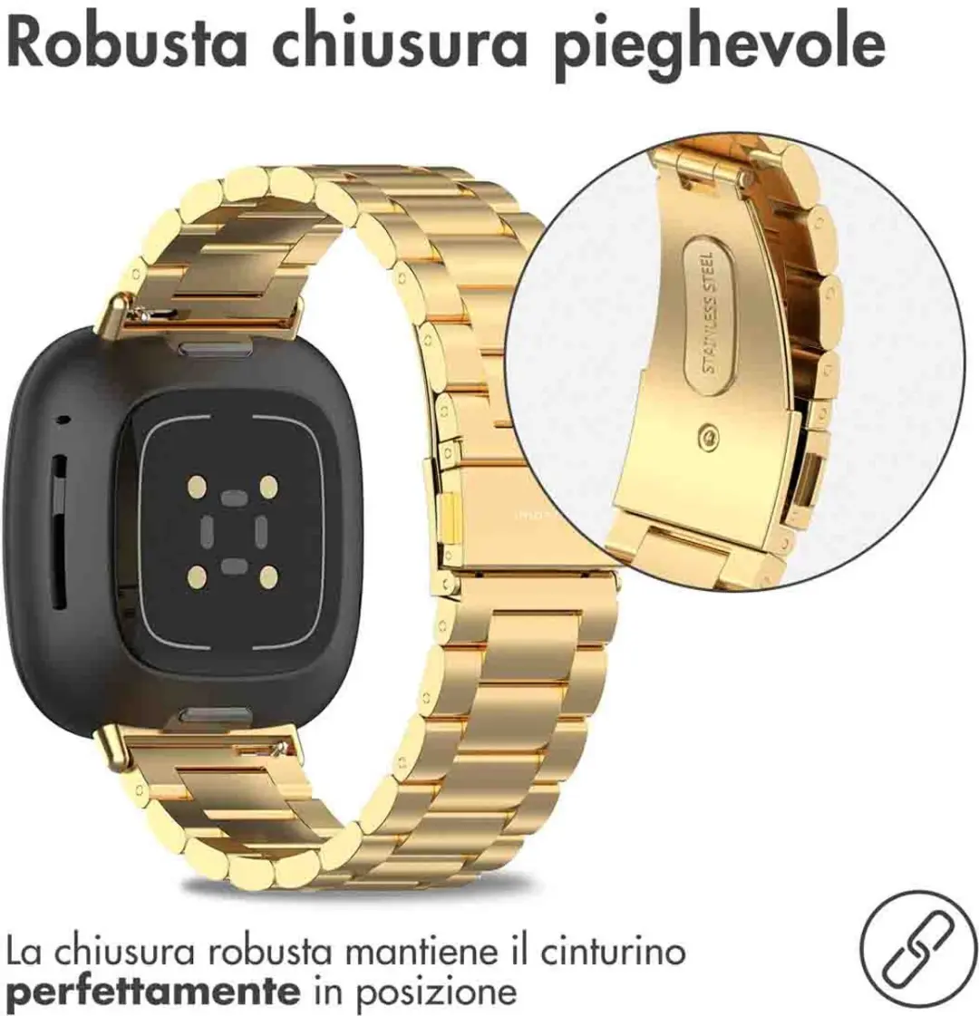 Imoshion Stalen Bandje Goud - One Size - Fitbit Sense/Versa