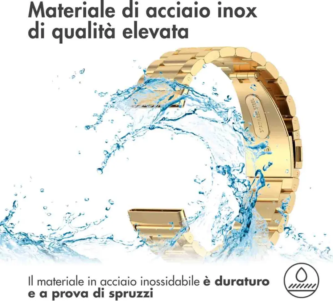 Imoshion Stalen Bandje Goud - One Size - Fitbit Sense/Versa