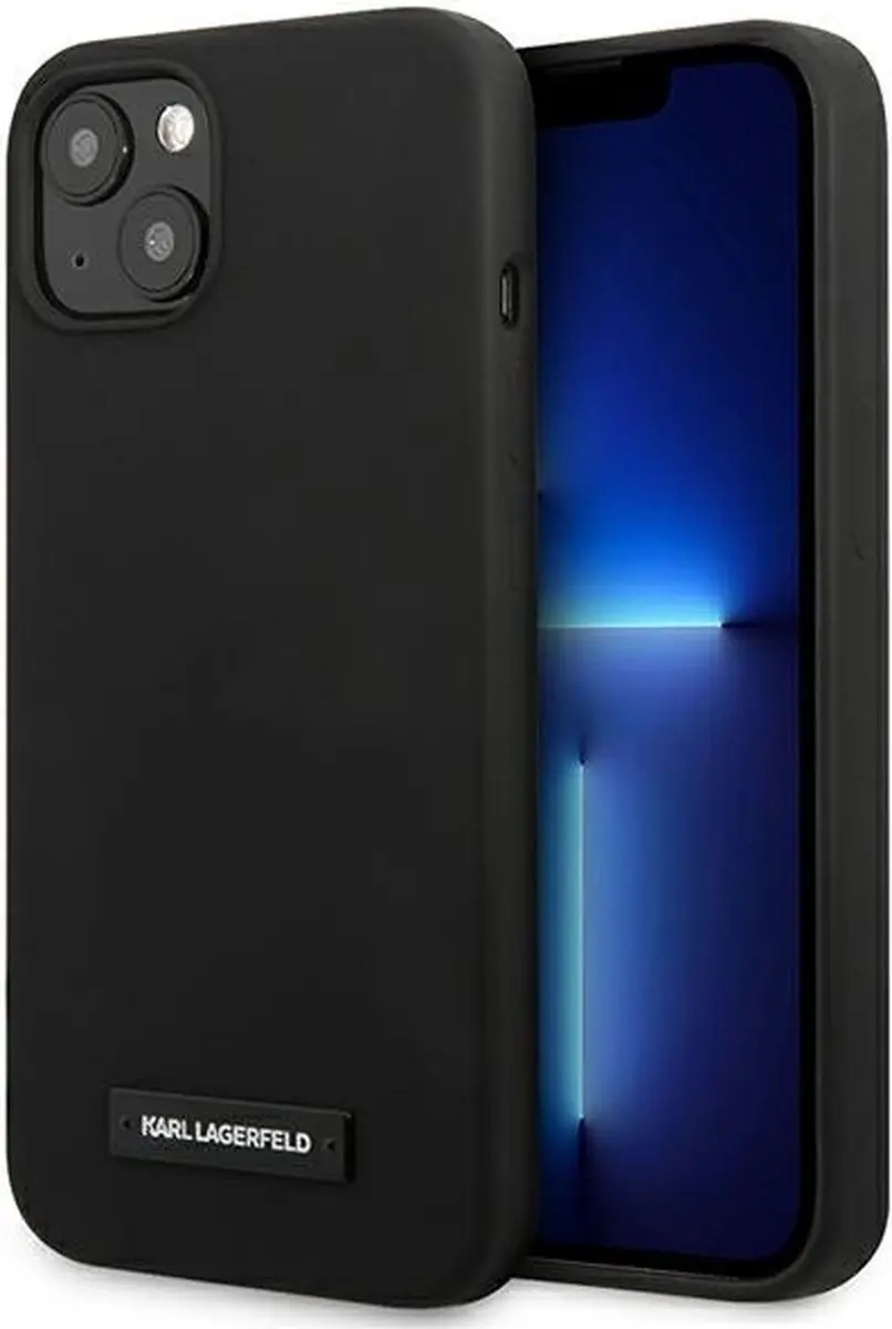 Karl Lagerfeld KLHCP13MSLMP1K iPhone Hoesje - Zwart - 1 Pasje - afbeelding 6 van 6