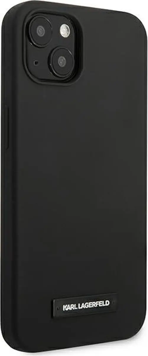 Karl Lagerfeld KLHCP13MSLMP1K iPhone Hoesje - Zwart - 1 Pasje - afbeelding 3 van 6