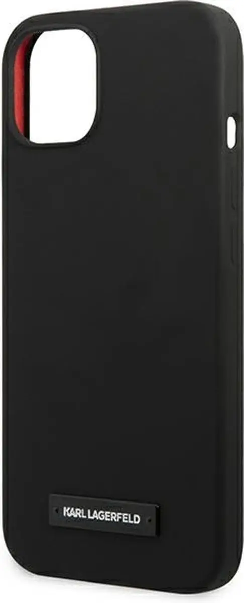 Karl Lagerfeld KLHCP13MSLMP1K iPhone Hoesje - Zwart - 1 Pasje - afbeelding 2 van 6