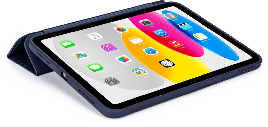 Decoded Textured Silicon Hoes iPad 10e Gen 10.9" - Navy