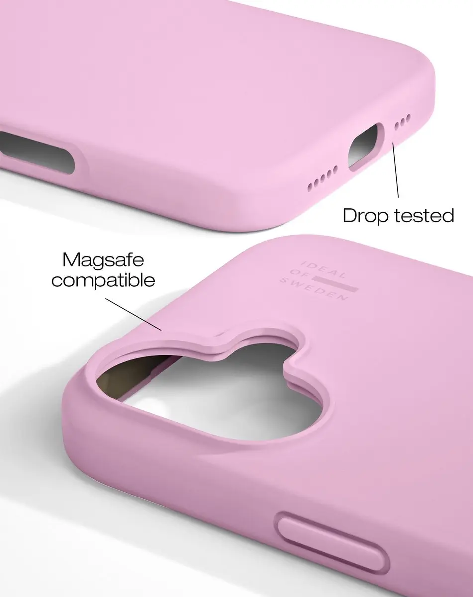 iDeal of Sweden iPhone 16 Silicone Case Bubble Gum Pink - MagSafe