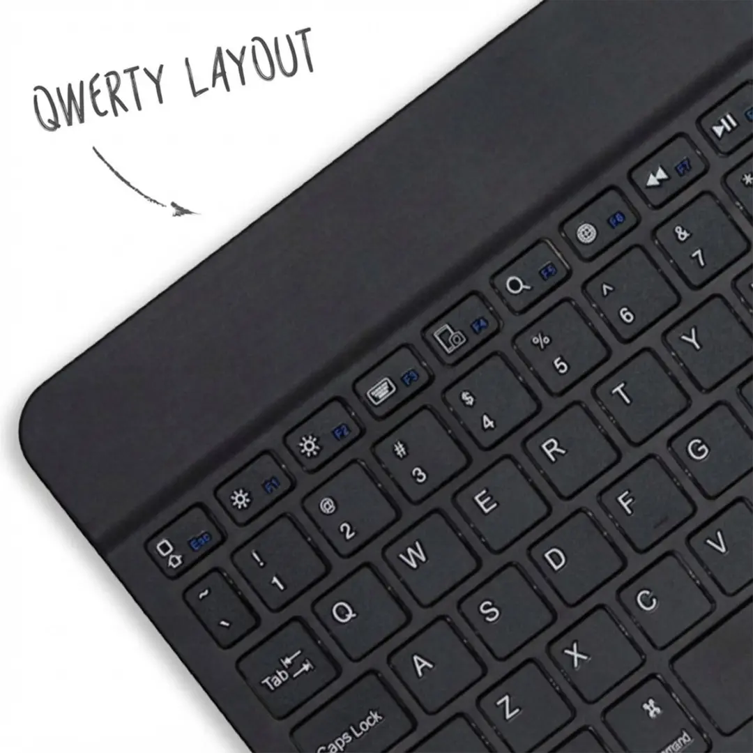 Accezz QWERTY Bluetooth Keyboard Bookcase SH00091479 - Zwart