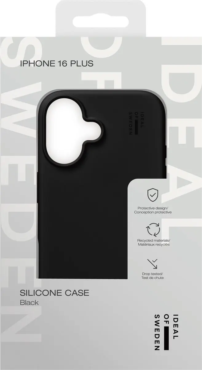 iDeal of Sweden iPhone 16 Plus Silicone Hoes - Zwart - IDSIC-I2467-01