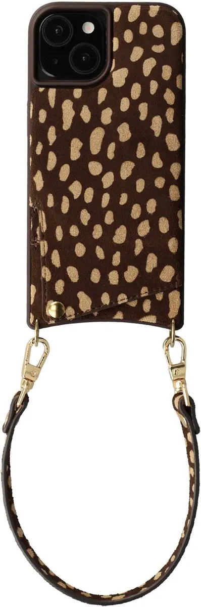 Selencia Hoesje iPhone 15 Real Leather Backcover