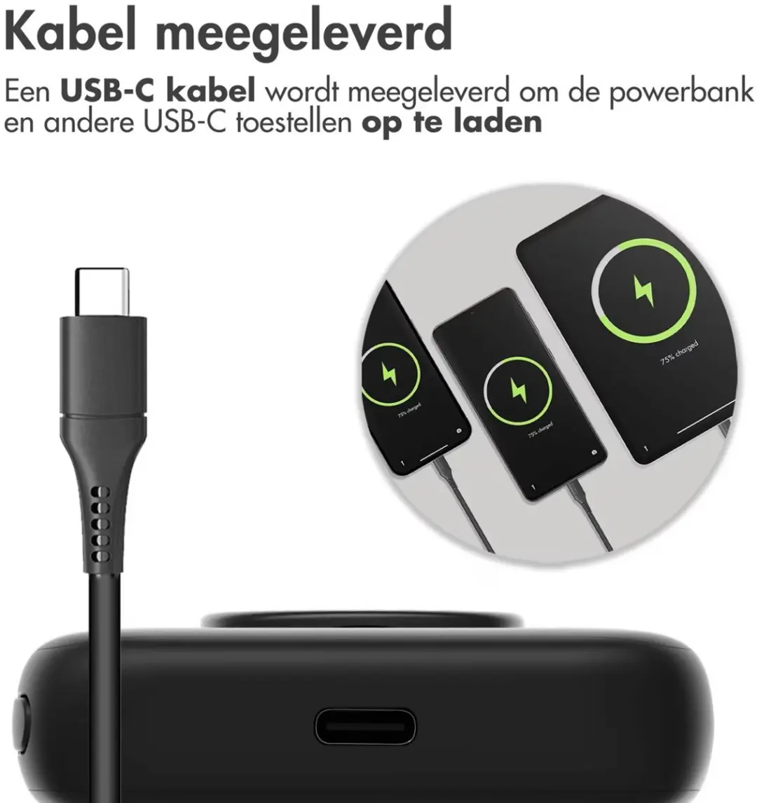 Accezz Powerbank SH00045424 - 5000mAh - 18W - Zwart