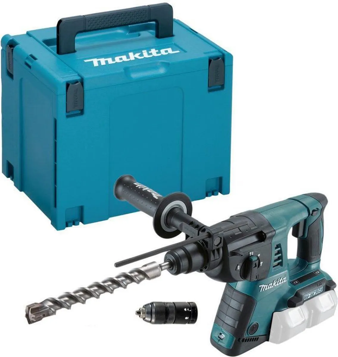 Makita DHR264ZJ Combihamer 18V - 26mm Beton - 2 Accu's