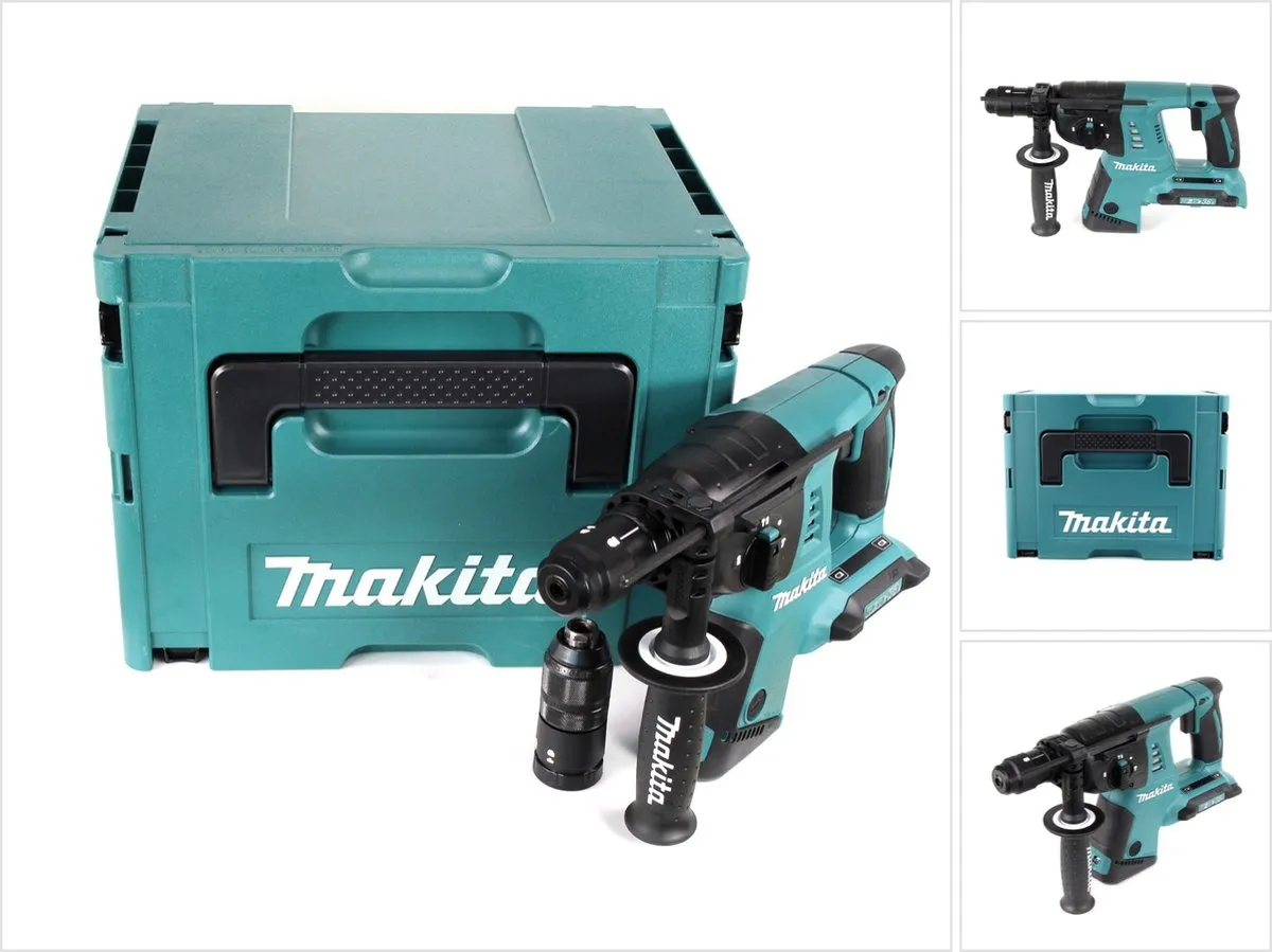 Makita DHR264ZJ Combihamer 18V - 26mm Beton - 2 Accu's