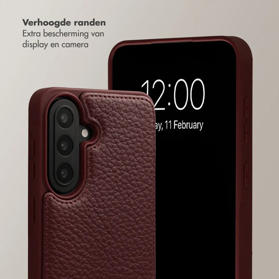 Selencia Hoesje Samsung Galaxy A57 - Backcover Rood - 2 Pasjes