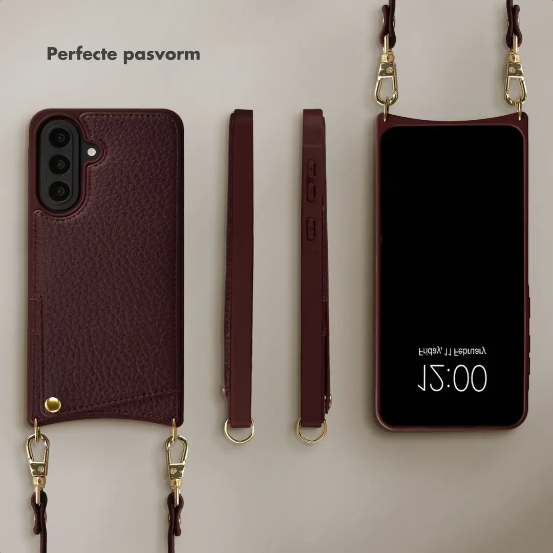 Selencia Hoesje Samsung Galaxy A57 - Backcover Rood - 2 Pasjes