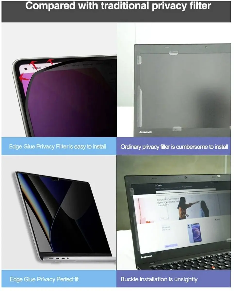 Renkforce RF-7107966 Privacyfolie Laptop 35,6cm