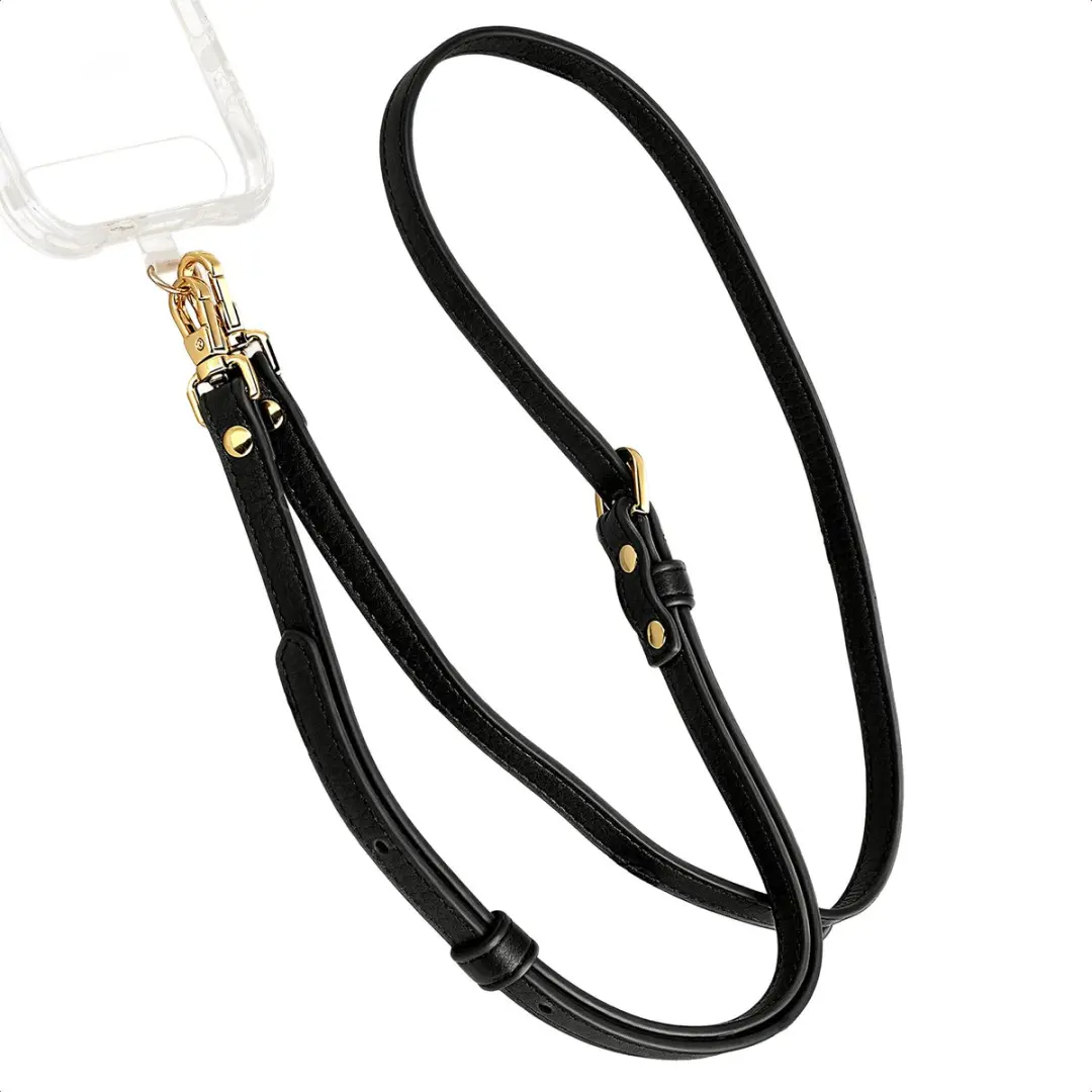 Selencia SH00097327 PU Crossbody Telefoonkoord - Zwart