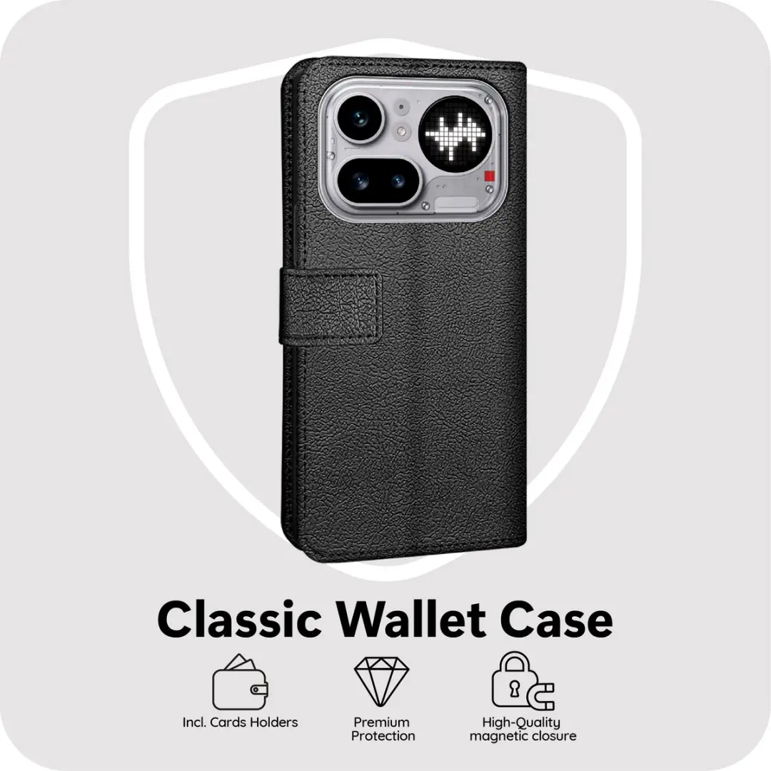 Just in Case Nothing Phone (4a) Pro Bookcase Classic Hoesje - MNT2904CW1 - Zwart