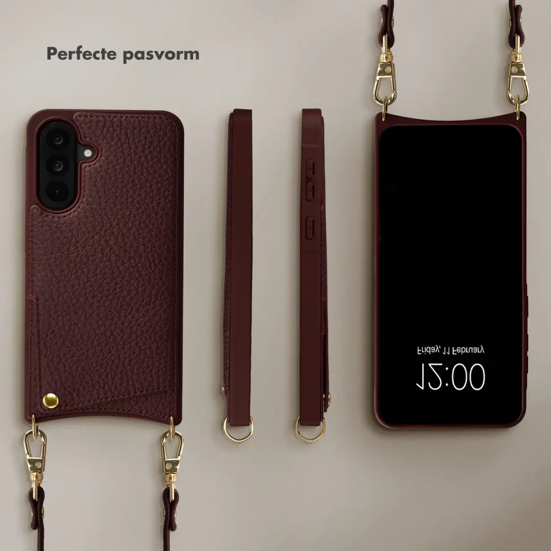 Selencia Croco Backcover Hoesje Samsung Galaxy A36 - Bold Burgundy