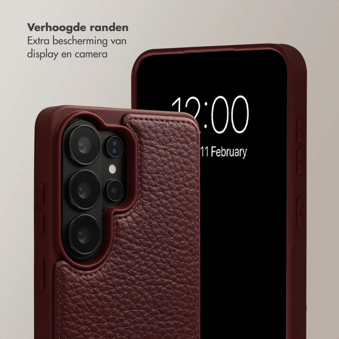 Selencia Hoesje Samsung Galaxy S26 Ultra - Backcover Rood - 2 Pasjes