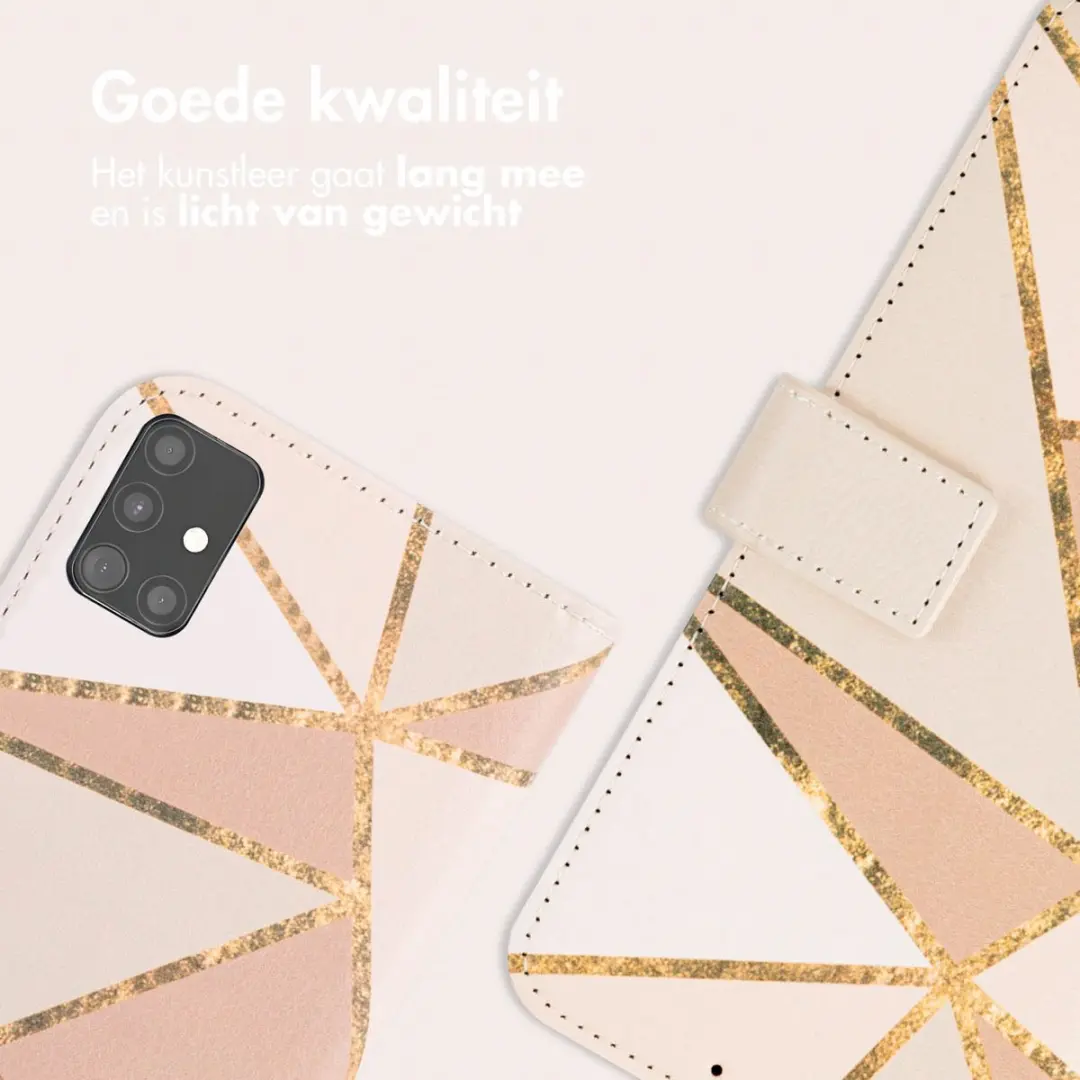 Imoshion Hoesje Samsung Galaxy A51 - Beige Graphic - 3 Pasjes