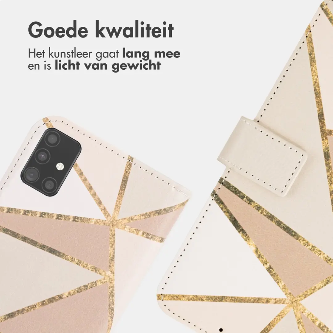 Imoshion Hoesje Samsung Galaxy A51 - Beige Graphic - 3 Pasjes