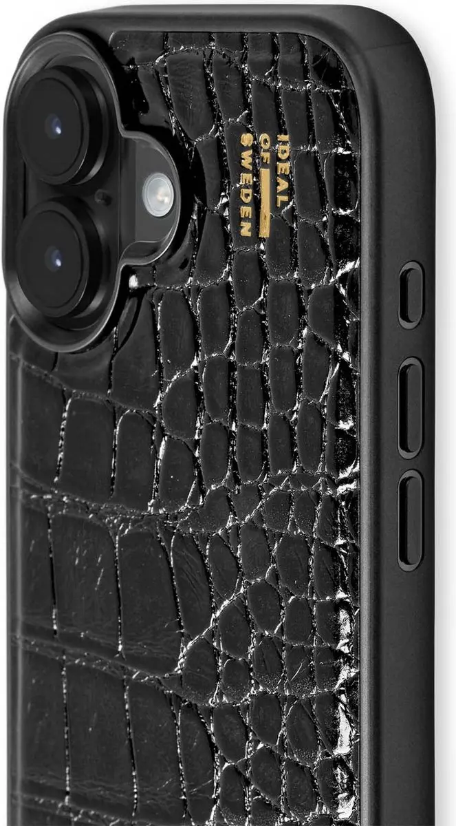 iDeal of Sweden Vegan Leather Backcover iPhone 16 Plus - IDVLC-I2467-334 - Zwart - afbeelding 2 van 6