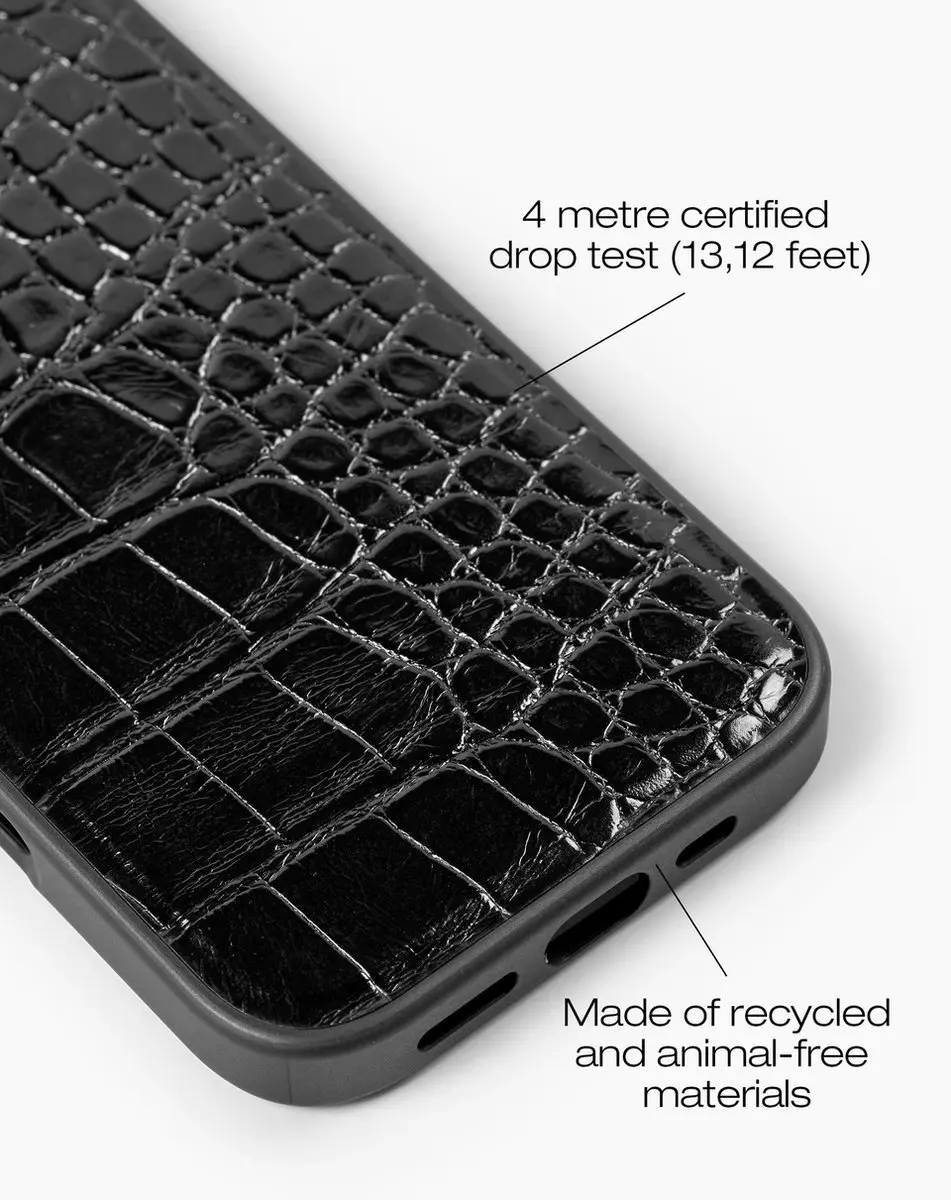 iDeal of Sweden Vegan Leather Backcover iPhone 16 Plus - IDVLC-I2467-334 - Zwart - afbeelding 5 van 6