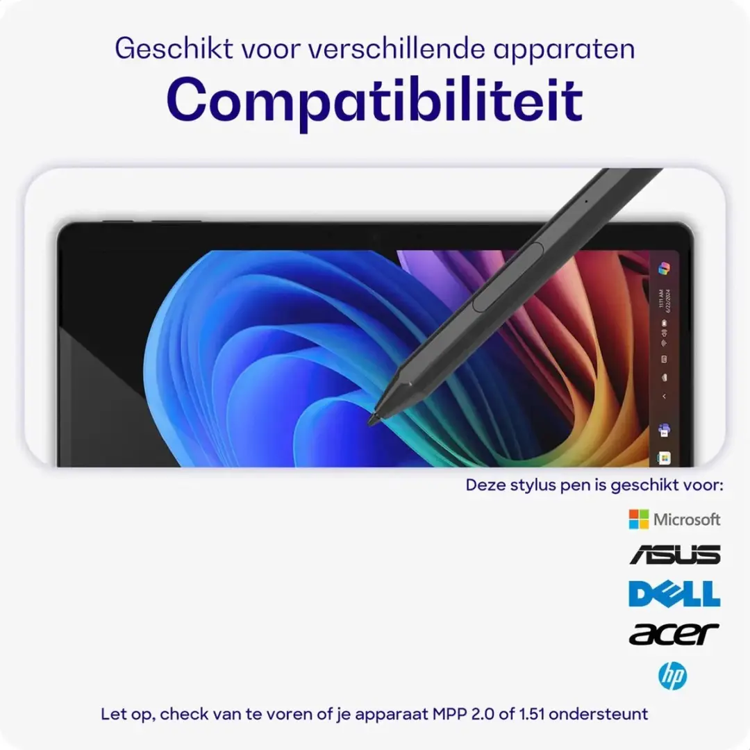 Buddi Aide MPP 2 Stylus Pen - Zwart - USB-C