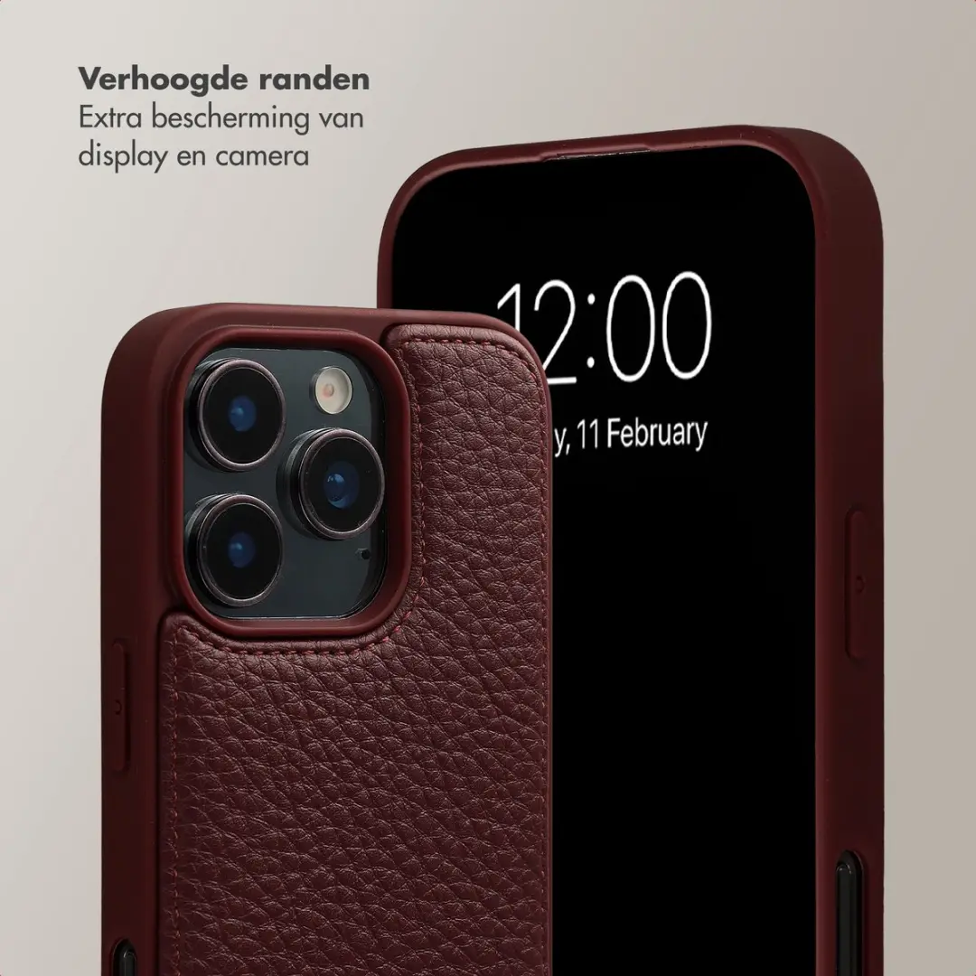 Selencia Hoesje iPhone 16 Pro - Backcover Rood - 2 Pasjes