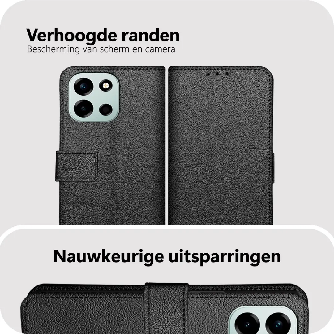 Just in Case Bookcase Classic MON2923CW1 Hoesje - OnePlus Nord 6 - 2 Pasjes - Zwart - afbeelding 6 van 6