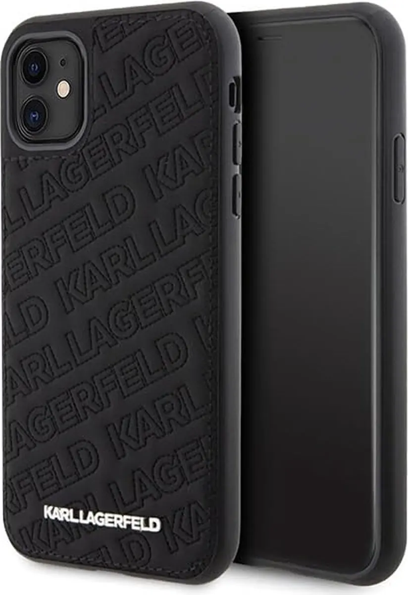 Karl Lagerfeld Quilted K Pattern Hoesje iPhone 11/Xr - Zwart - afbeelding 4 van 4