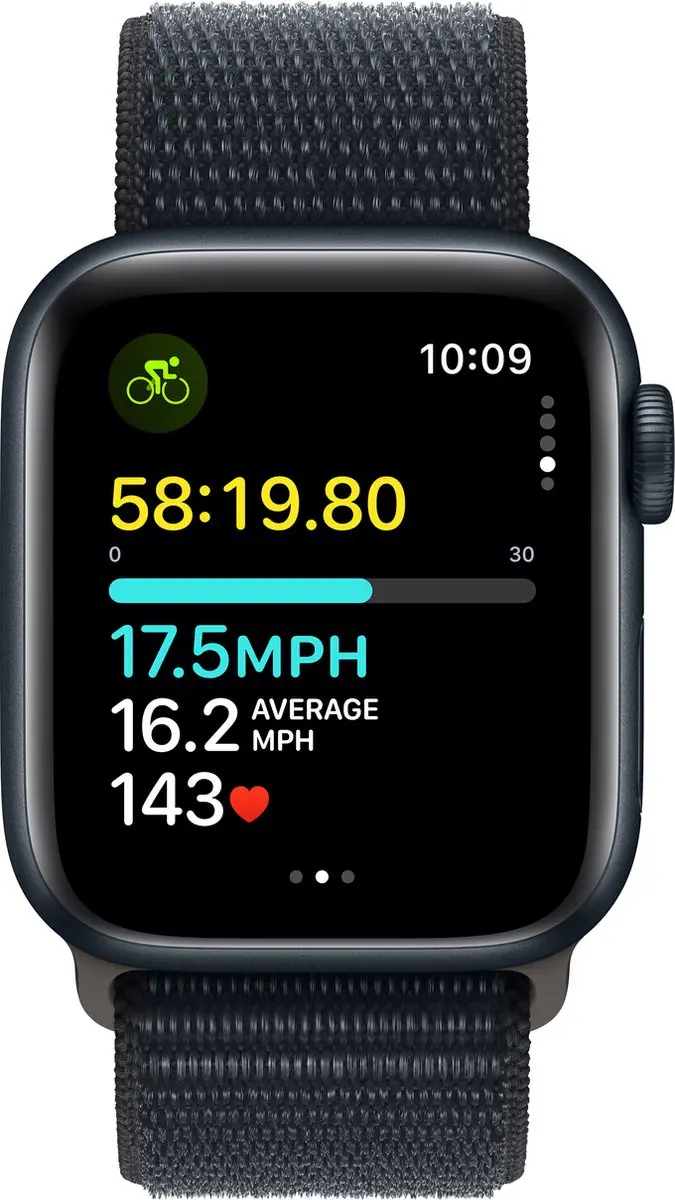 Apple Watch SE 40mm - Zwart Aluminium - Midnight Sport Loop