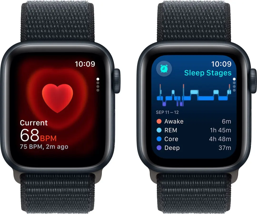 Apple Watch SE 40mm - Zwart Aluminium - Midnight Sport Loop
