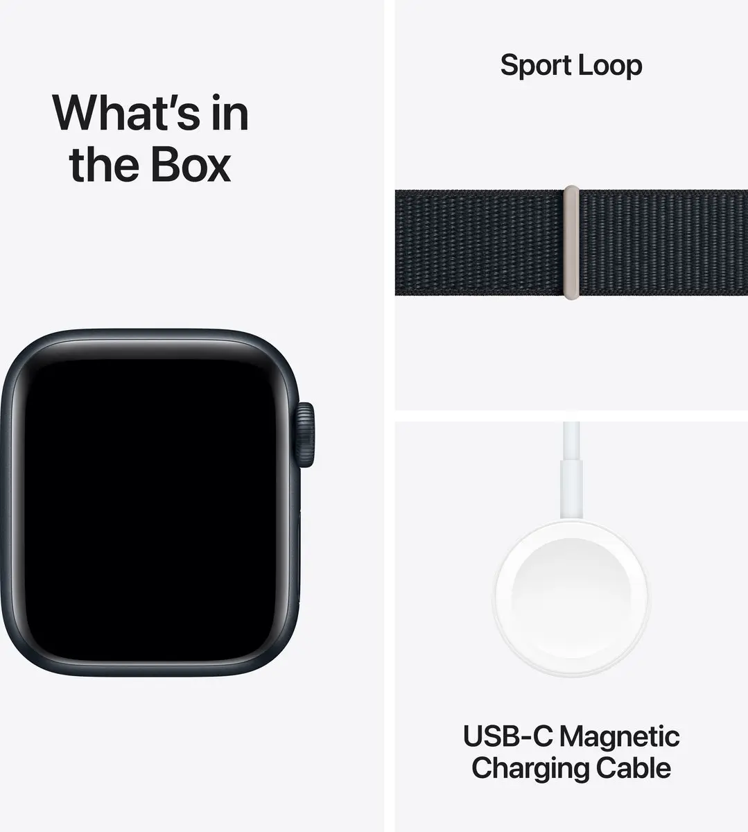 Apple Watch SE 40mm - Zwart Aluminium - Midnight Sport Loop