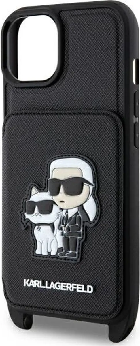 Karl Lagerfeld KLHCP14SCSAKCPMK iPhone Hoesje - 2 Stuks - Zwart