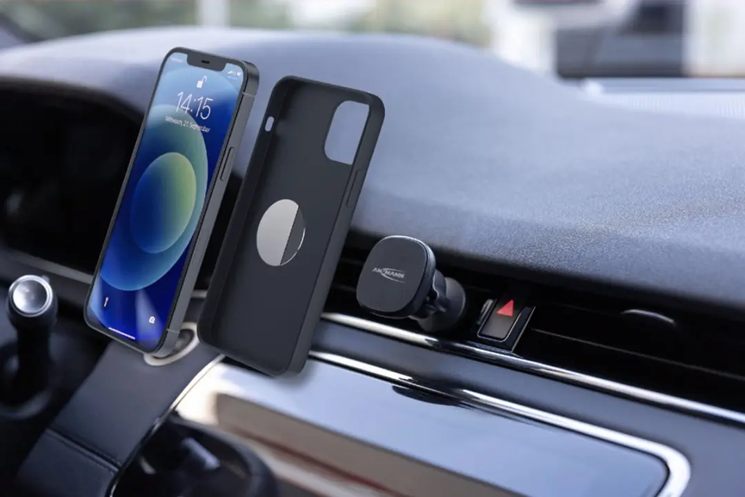 Ansmann Magnetische Autohouder - Smartphone - Universeel - Zwart - afbeelding 6 van 6