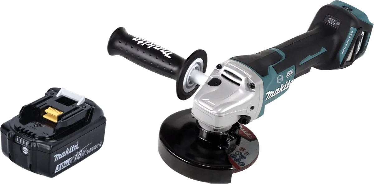 Makita DGA 517 F1 Haakse Slijper 18V 125mm - 3.0Ah Accu