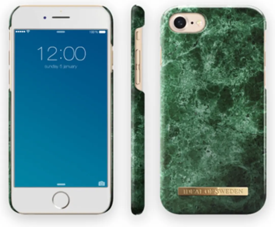 iDeal of Sweden Fashion Case iPhone 8/7/6/6s/SE - Groen Marble - afbeelding 3 van 4