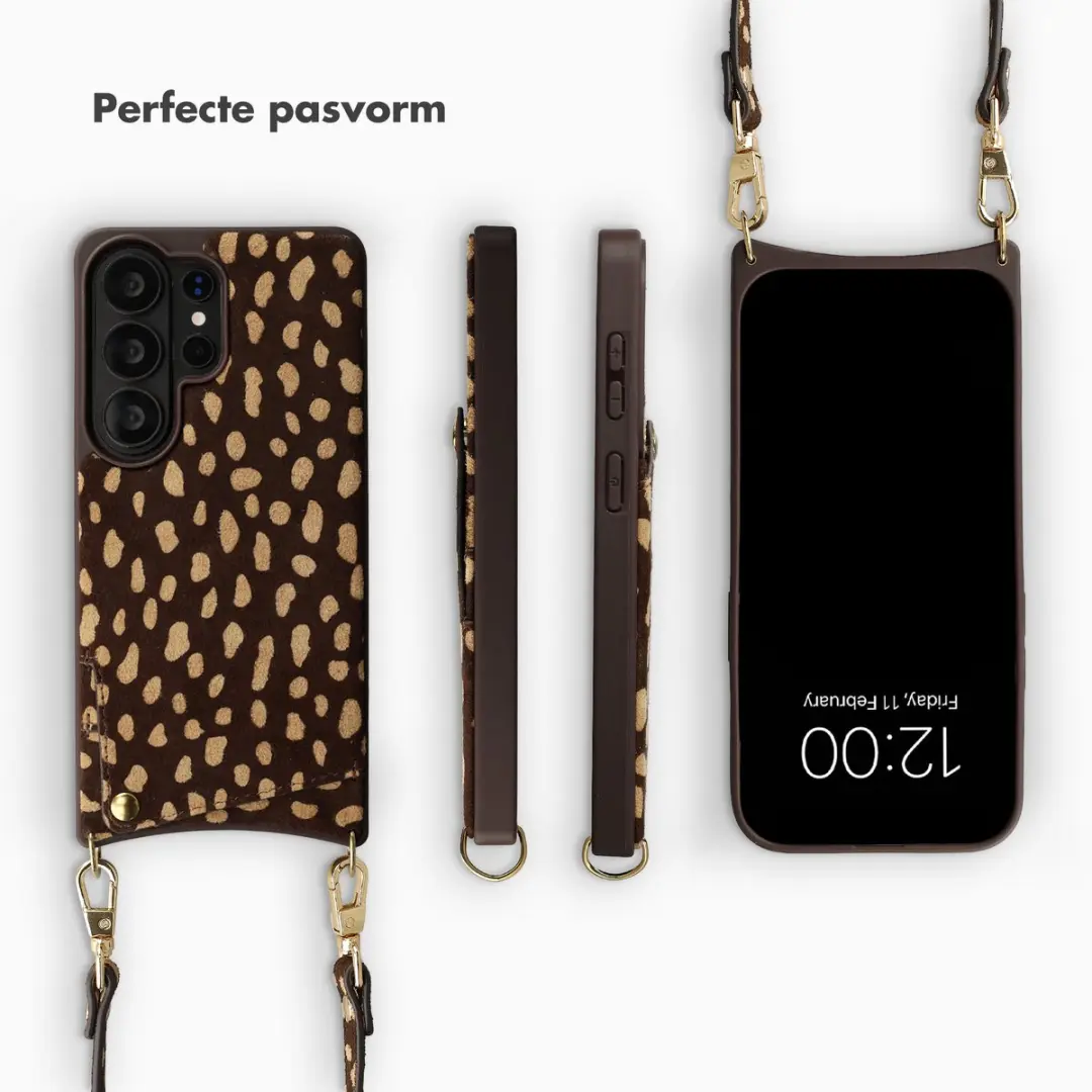 Selencia Hoesje Samsung Galaxy S26 Ultra - Real Leather Backcover Fawn Chic