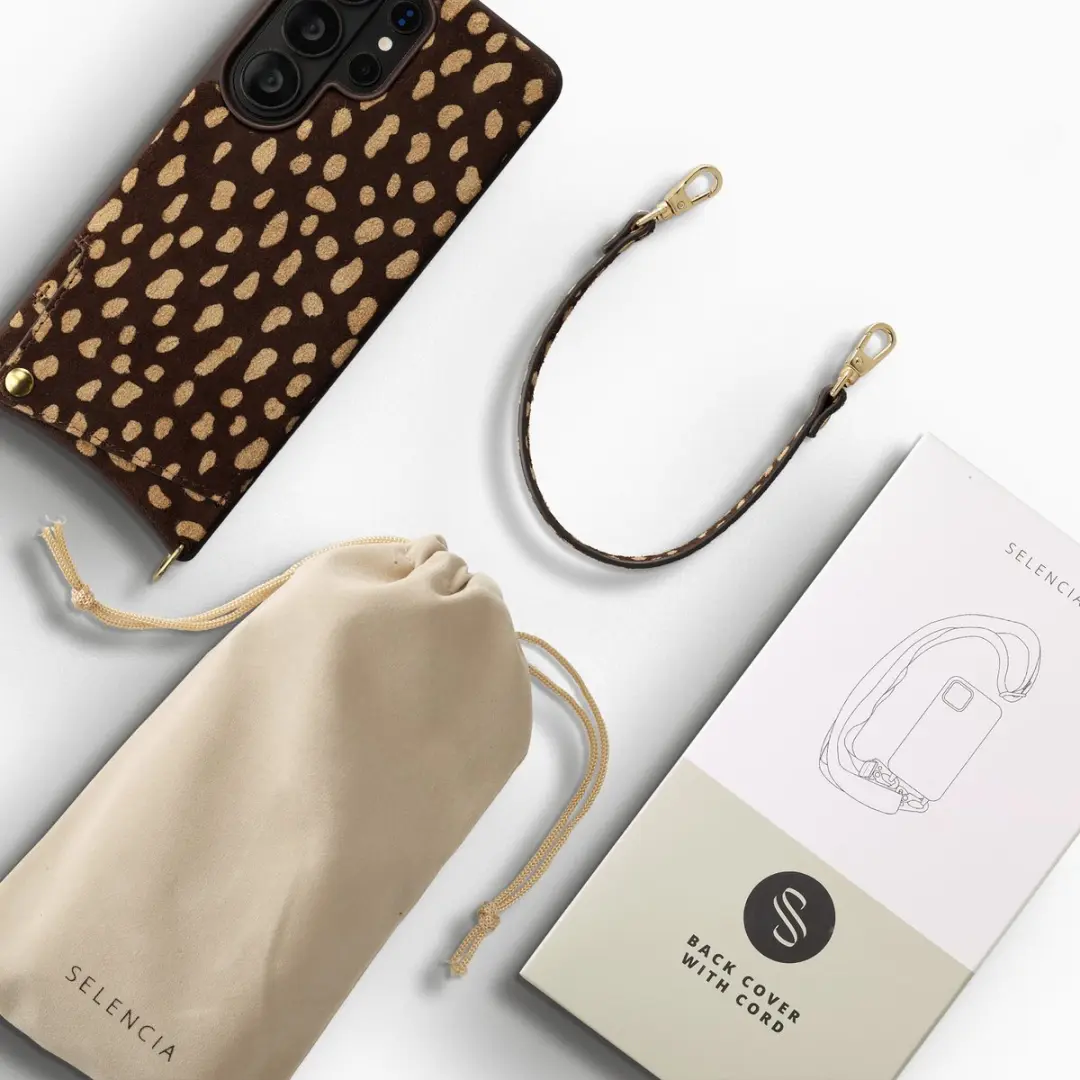 Selencia Hoesje Samsung Galaxy S26 Ultra - Real Leather Backcover Fawn Chic