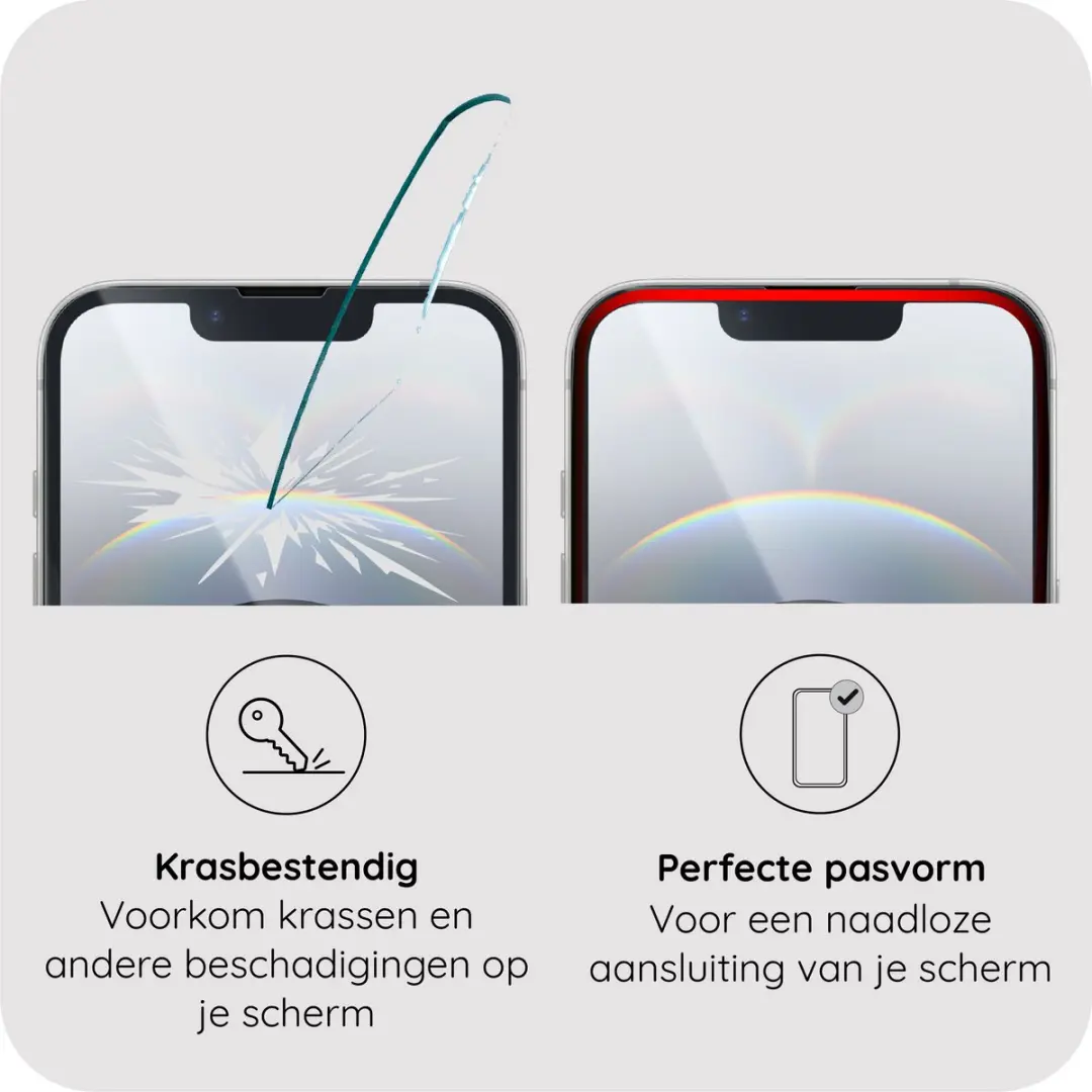 Just in Case iPhone 16e/17e Tempered Glass Screenprotector - Transparant