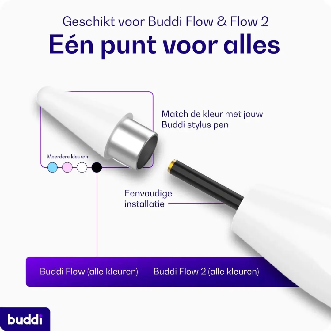 Buddi Replacement Tips Roze - 3 Stuks