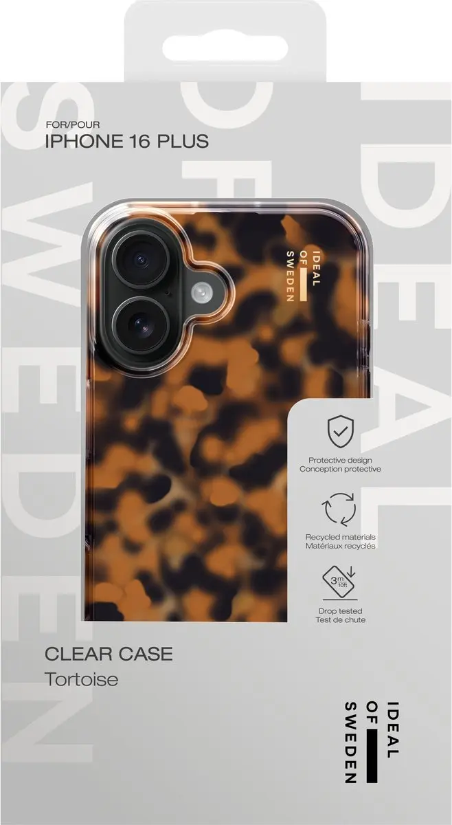 iDeal of Sweden Clear Case iPhone 16 Plus Tortoise - IDCLC-I2467-518 - afbeelding 5 van 5