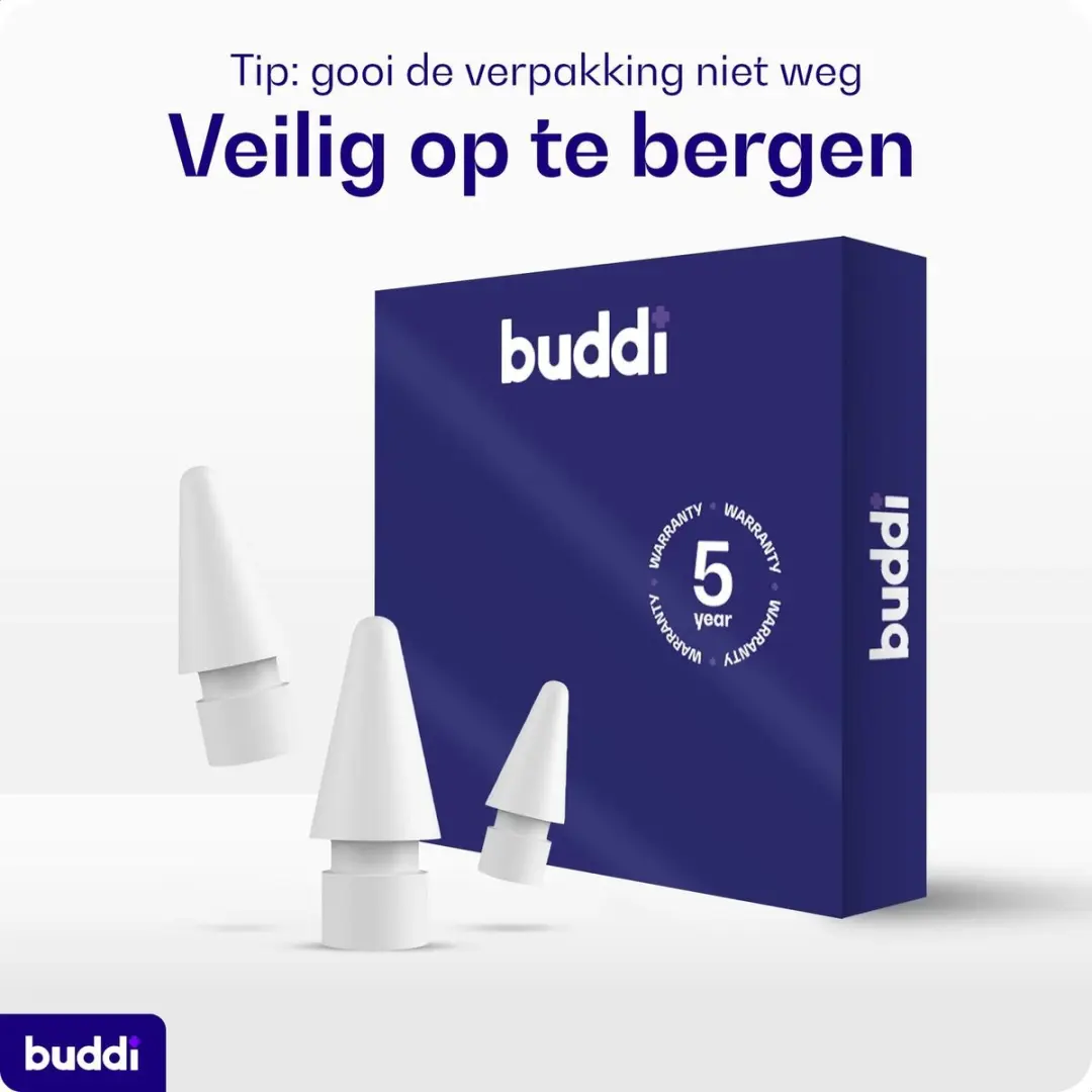 Buddi Wave Apple Pencil Vervangpunten - Roze - 3 Stuks