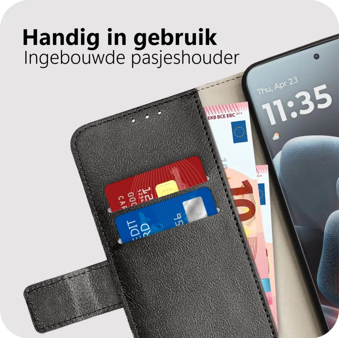 Just in Case Bookcase Classic MMT2878CW1 Hoesje - Motorola Signature - 2 Pasjes - Zwart