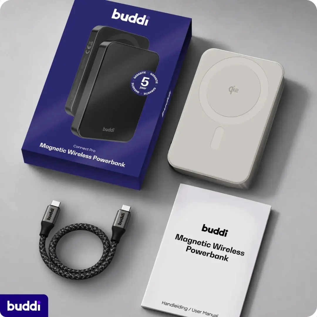 Buddi Connect Pro Powerbank 5000mAh - Ultra Dun - Titanium