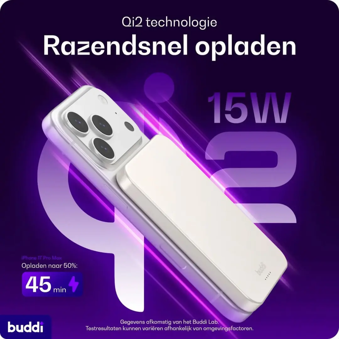 Buddi Connect Pro Powerbank 5000mAh - Ultra Dun - Titanium - afbeelding 6 van 6