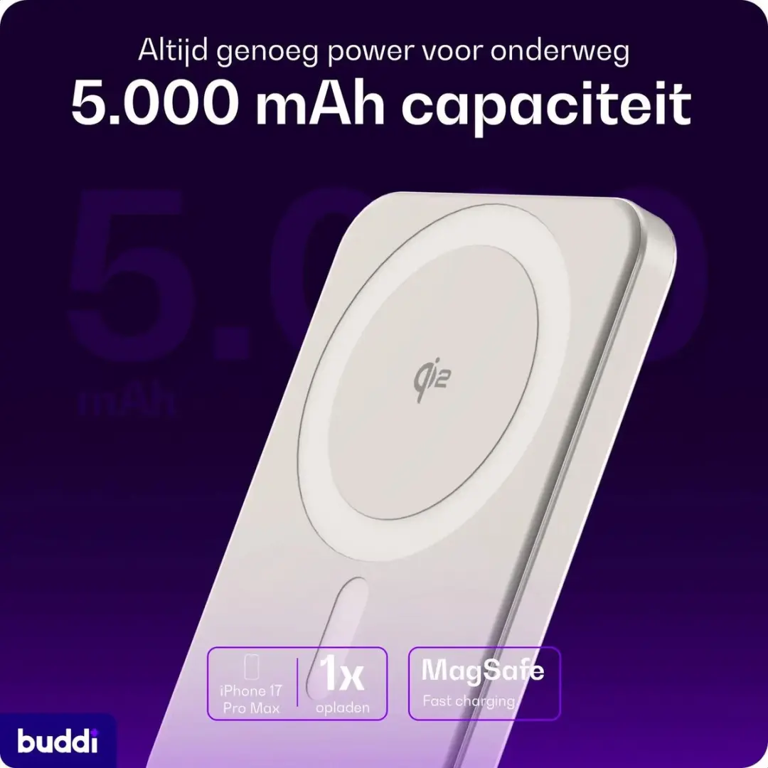 Buddi Connect Pro Powerbank 5000mAh - Ultra Dun - Titanium