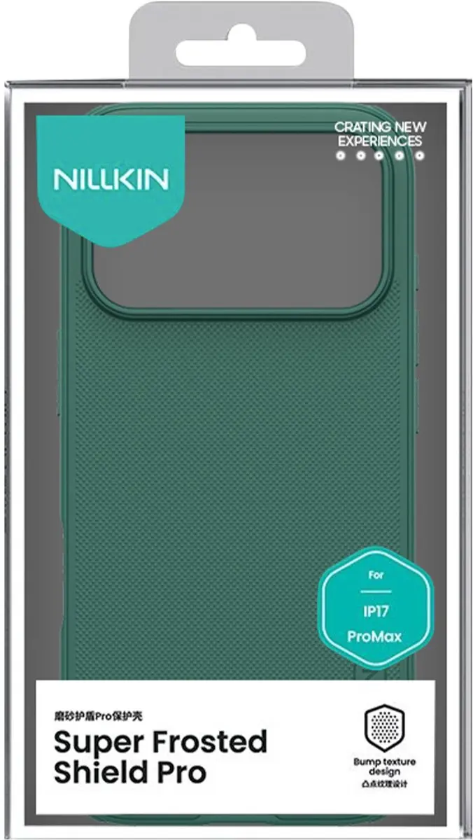 Nillkin Super Frosted Pro Bi-Material Hoesje iPhone 17 Pro Max - Donkergroen - afbeelding 3 van 5